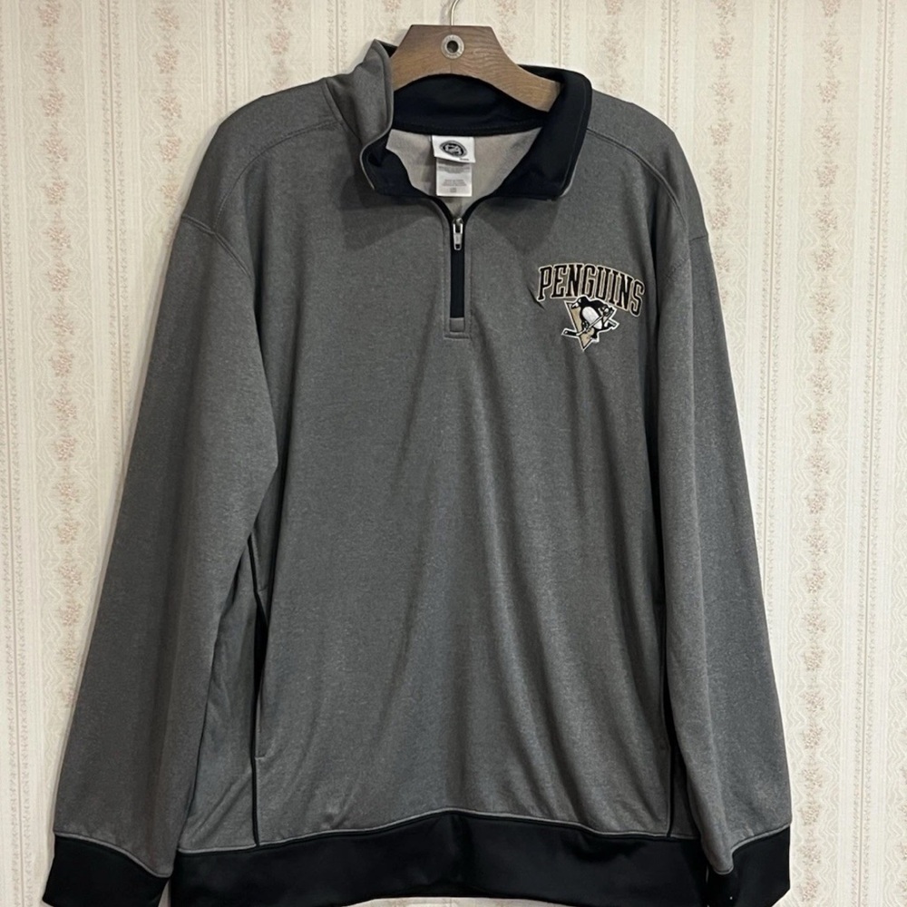 Gray Penguins Quarter-Zip Pullover - image 1